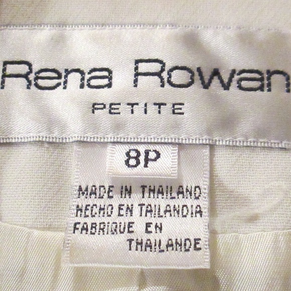 RENA ROWAN PETITE LINED LT. CREAM/WHITE BLAZER - Picture 5 of 8